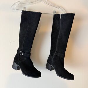 UGGS New Black Suede Knee-High Boots